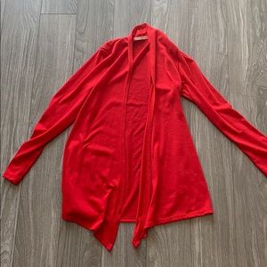 Hawthorn red open front sweater
